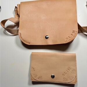 Tan Leather Women Bag Set